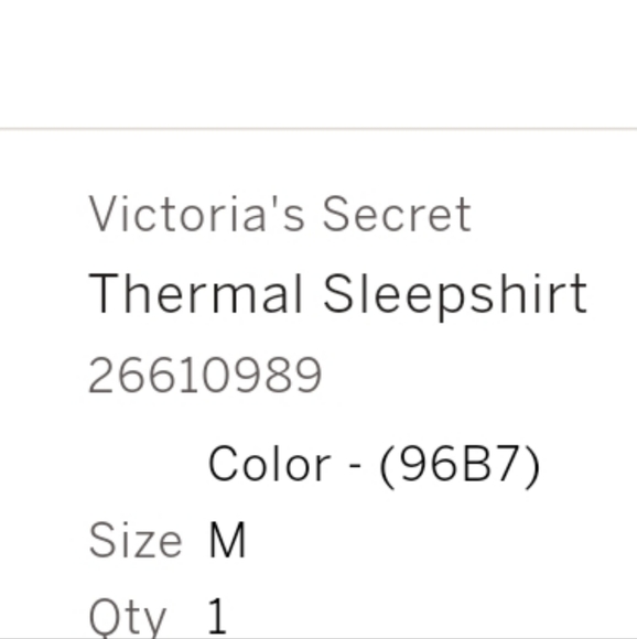 Victoria Secret- Thermal Sleepshirt/ Dress-M - Picture 2 of 2